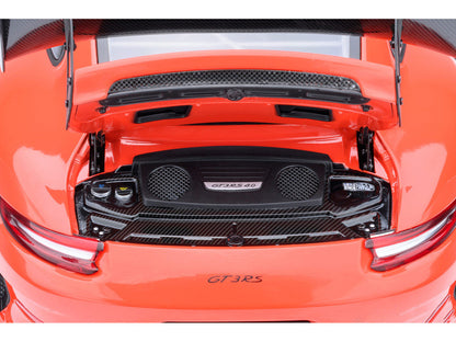 Porsche 911 (991.2) GT3 RS Weissach Lava Orange with Carbon Hood and Top 1/18 Model Car by Autoart-4