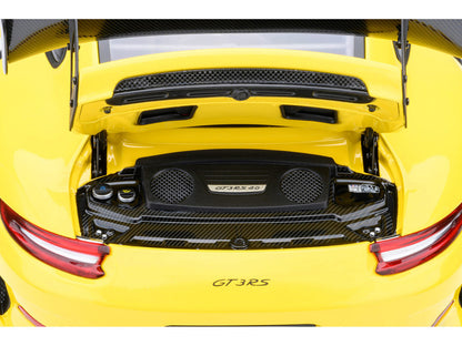 Porsche 911 (991.2) GT3 RS Weissach Racing Yellow with Carbon Hood and Top 1/18 Model Car by Autoart-4