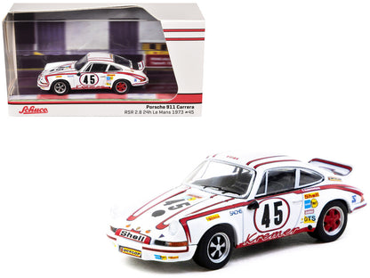 Porsche 911 Carrera RSR 2.8 #45 Erwin Kremer - Paul Keller - Clemens Schickentanz "Kremer Racing Team" GTS 3.0 Class Winner "24 Hours of Le Mans" (1973) "Collab64" Series 1/64 Diecast Model Car by Schuco & Tarmac Works-0