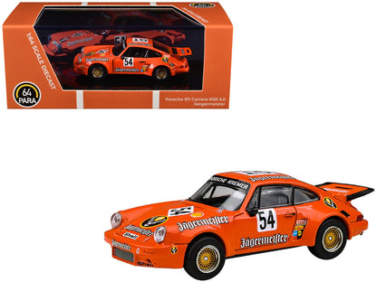 Porsche 911 Carrera RSR 3.0 #54 "Jaegermeister - Kremer" Orange 1/64 Diecast Model Car by Paragon Models-2