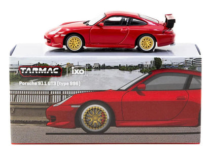 Porsche 911 GT3 (996) Red "Global64" Series 1/64 Diecast Model by Tarmac Works-2