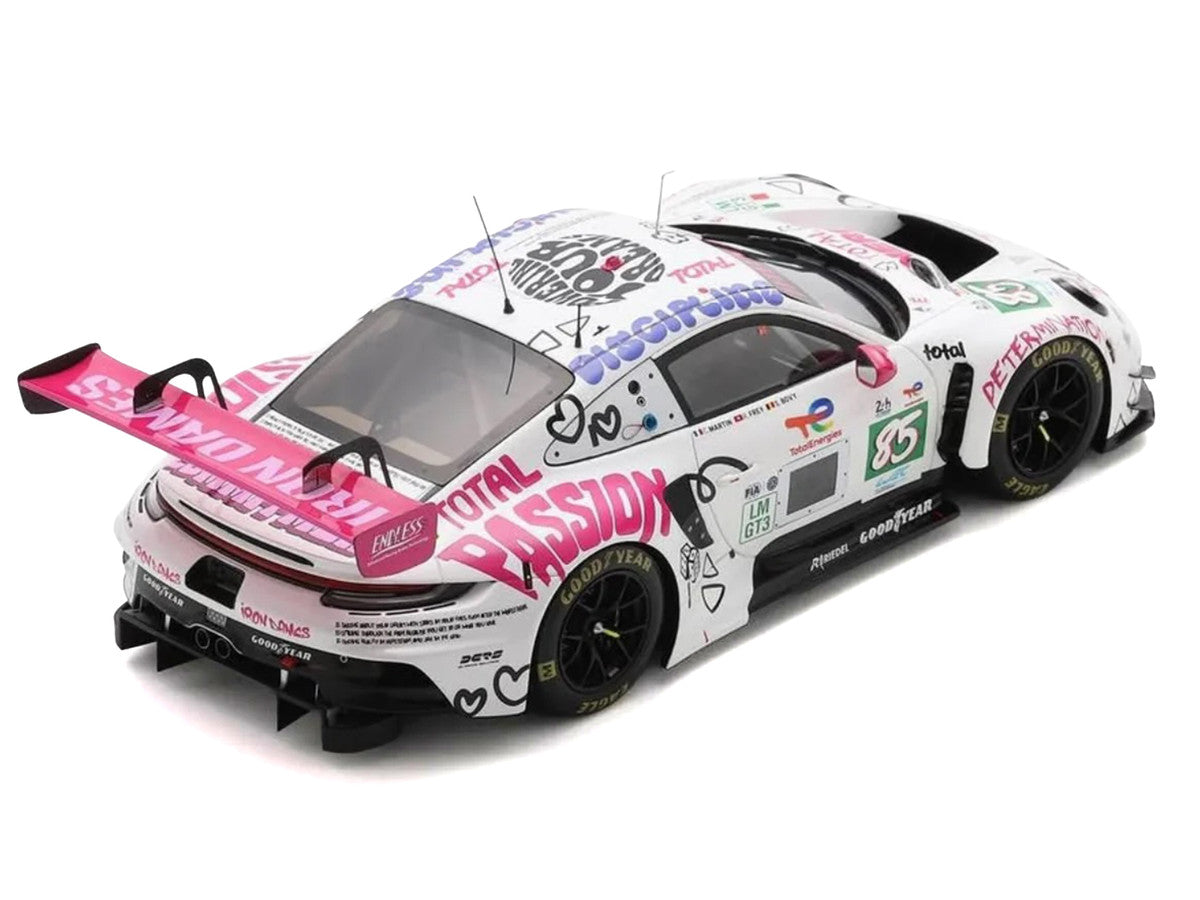 Porsche 911 GT3 R LMGT3 #85 Sarah Bovy - Rahel Frey - Celia Martin "Iron Dames" "24 Hours of Le Mans" (2025) 1/64 Diecast Model Car by Spark-3