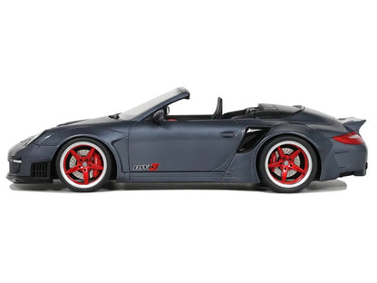 Porsche 911 LB-Works Alpha 9 Gray with Black Hood 1/18 Model Car by GT Spirit-0