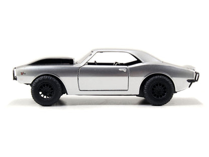 Roman's Chevrolet Camaro Z/28 Silver with Black Stripes "Fast & Furious 7" (2015) Movie 1/32 Diecast Model Car by Jada-1