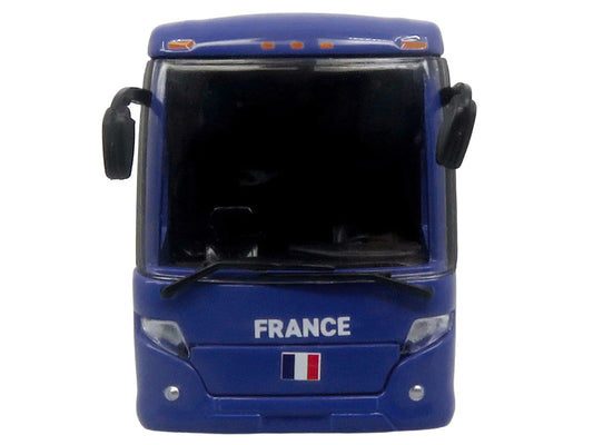 Scania Touring HD Coach Bus "France National Football Team" Blue with Graphics "International Federation of the Global Game" Series Limited Edition to 504 pieces Worldwide 1/87 (HO) Diecast Model by Iconic Replicas-3