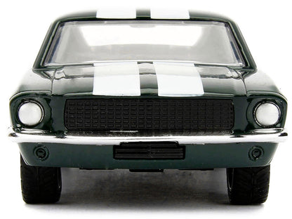 Sean's Ford Mustang Dark Green with White Stripes "Fast & Furious" Movie 1/32 Diecast Model Car by Jada-3