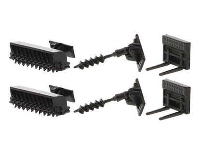 Set of 2 pieces CAT Caterpillar 272D2 Skid Steer Loader and CAT Caterpillar 297D2 Compact Track Loader with Accessories 1/64 Diecast Models by Diecast Masters-3