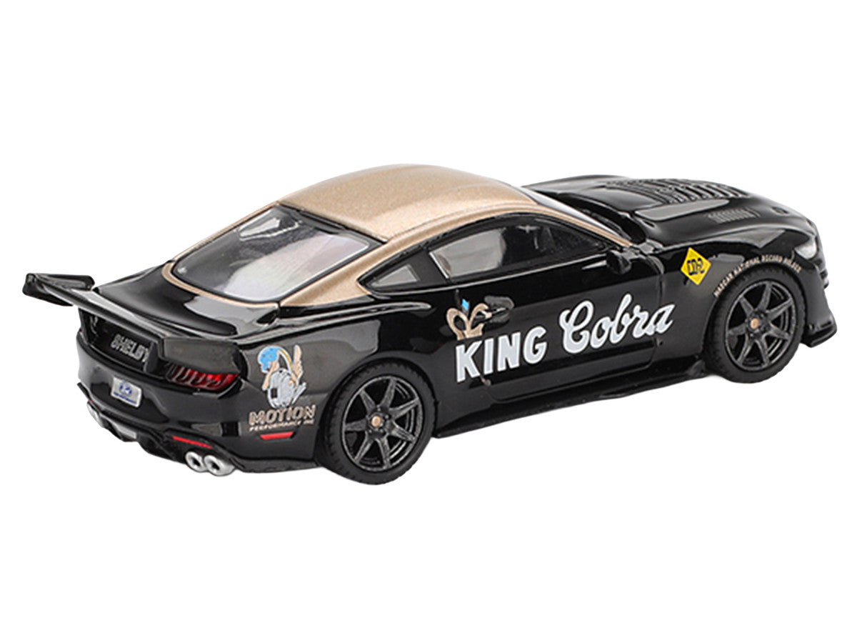 Shelby GT500 Dragon Snake Concept "King Cobra" Black with Gold Metallic Top Limited Edition 1/64 Diecast Model Car by Mini GT-2