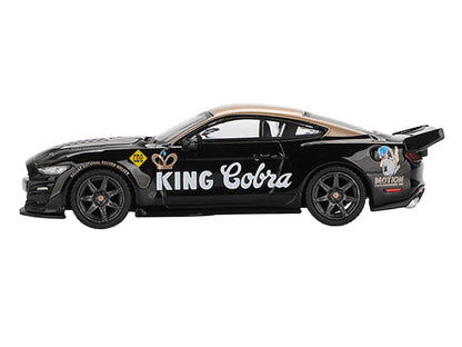 Shelby GT500 Dragon Snake Concept "King Cobra" Black with Gold Metallic Top Limited Edition 1/64 Diecast Model Car by Mini GT-0