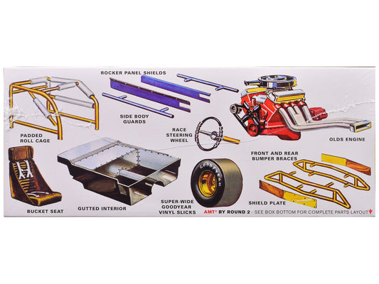 Skill 2 Model Kit 1965 Oldsmobile 88 "Modified Stocker" 1/25 Scale Model by AMT-0