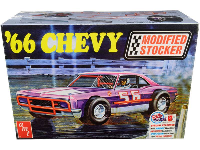 Skill 2 Model Kit 1966 Chevrolet Impala Modified Stocker 1/25 Scale Model by AMT-0