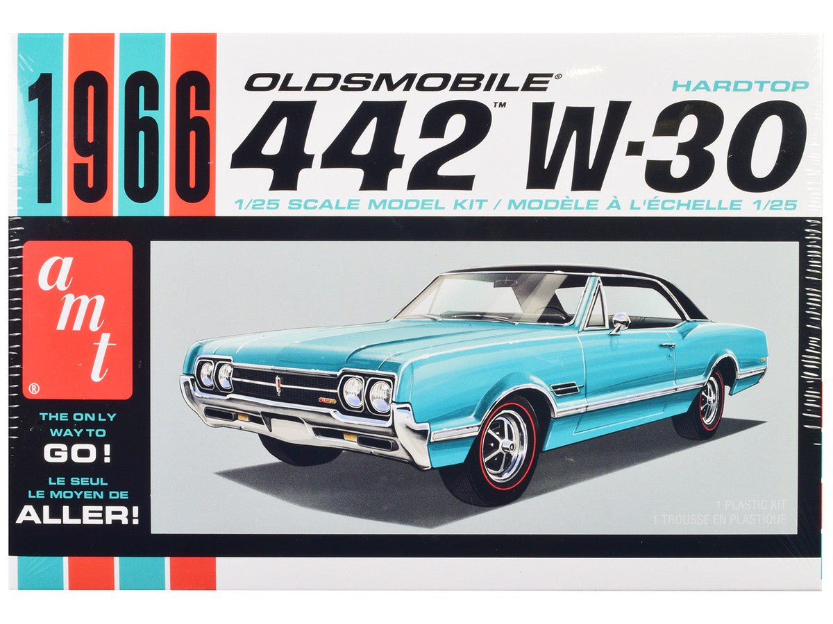 Skill 2 Model Kit 1966 Oldsmobile 442 W-30 Hardtop 1/25 Scale Model by AMT-0