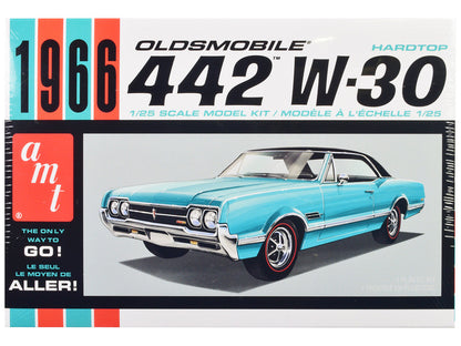 Skill 2 Model Kit 1966 Oldsmobile 442 W-30 Hardtop 1/25 Scale Model by AMT-0