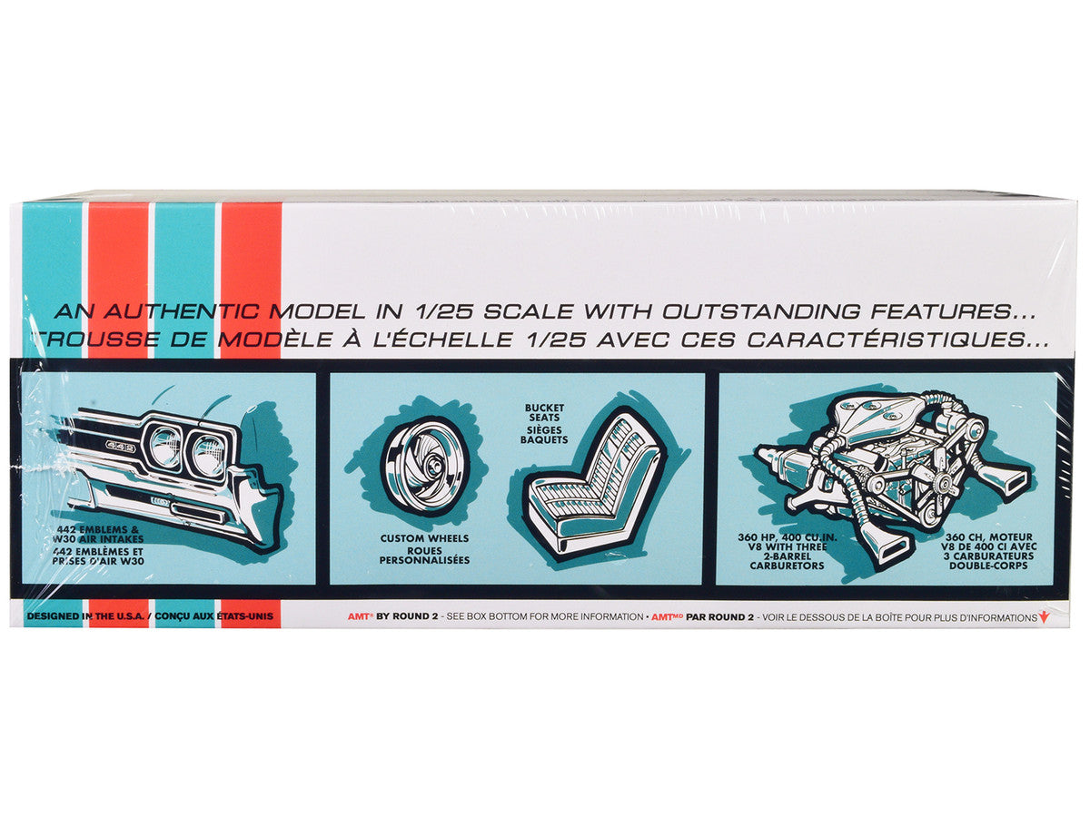 Skill 2 Model Kit 1966 Oldsmobile 442 W-30 Hardtop 1/25 Scale Model by AMT-2