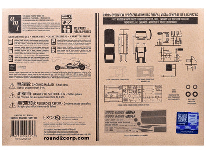 Skill 2 Model Kit 1969 Ford Mustang Longnose Funny Car "Gas Ronda" 1/25 Scale Model by AMT-2