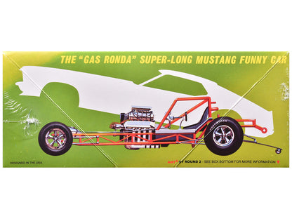 Skill 2 Model Kit 1969 Ford Mustang Longnose Funny Car "Gas Ronda" 1/25 Scale Model by AMT-1