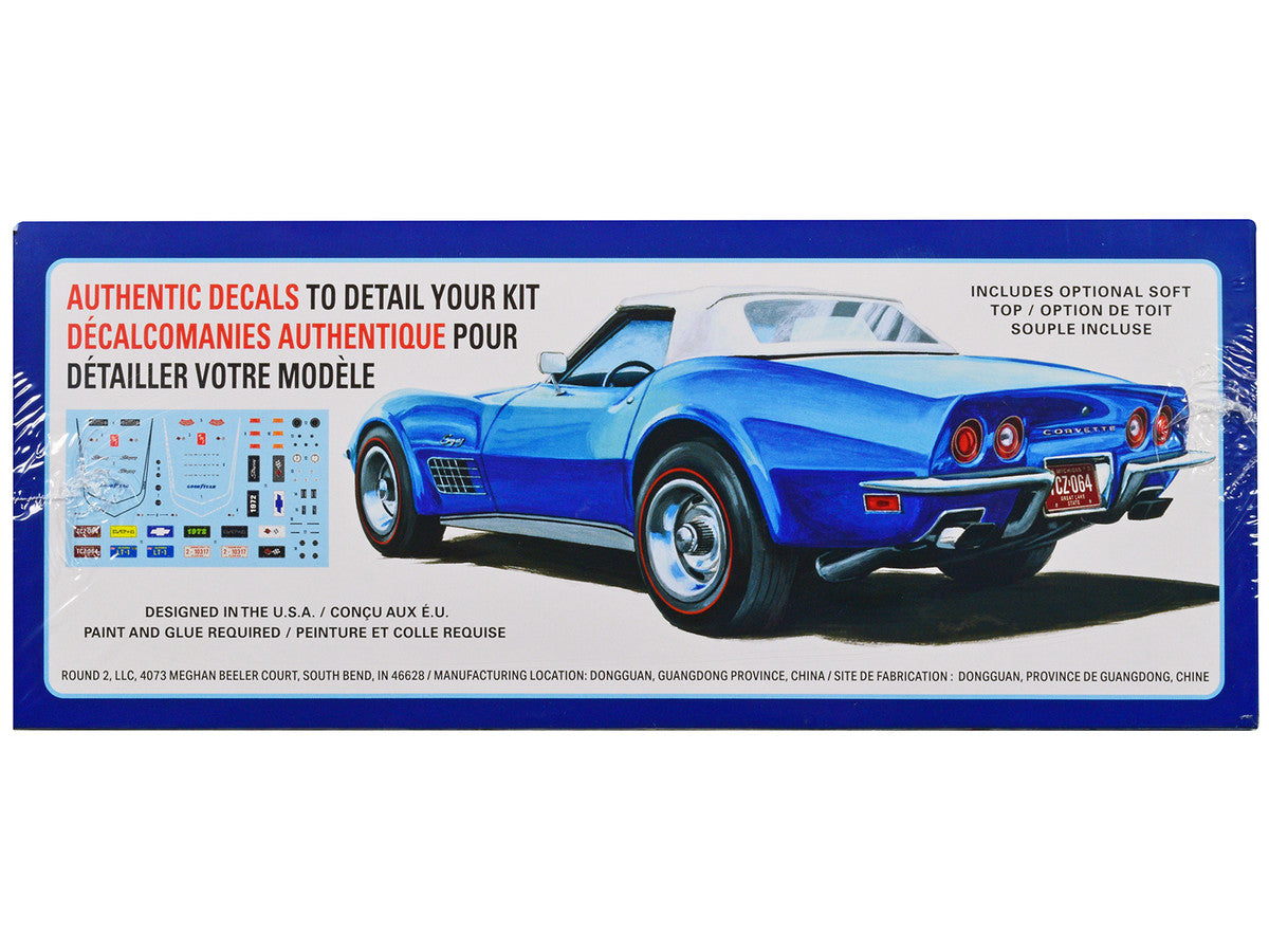 Skill 2 Model Kit 1972 Chevrolet Corvette Roadster 1/25 Scale Model by AMT-1