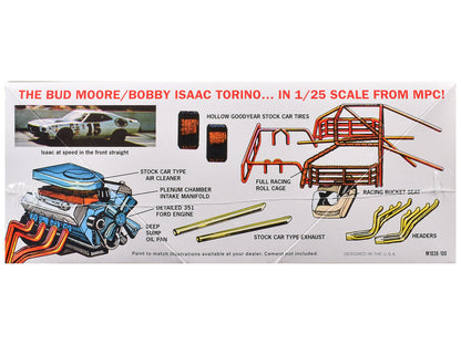 Skill 2 Model Kit 1972 Ford Torino Stock Car "Bobby Isaac" 1/25 Scale Model by MPC-2