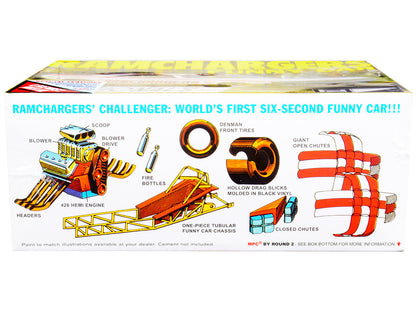 Skill 2 Model Kit Dodge Challenger Ramchargers Funny Car "Legends of the Quarter Mile" 1/25 Scale Model by MPC-1