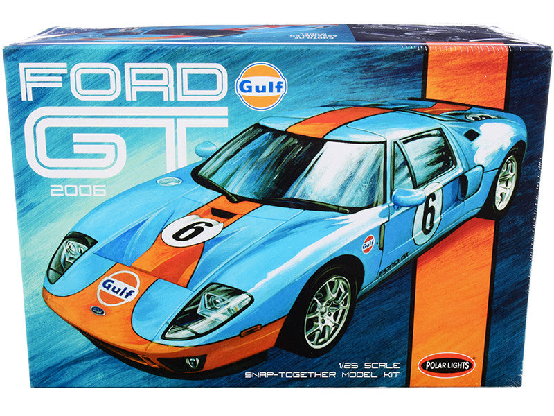 Skill 2 Snap Model Kit 2006 Ford GT "Gulf Oil" 1/25 Scale Model by Polar Lights-0