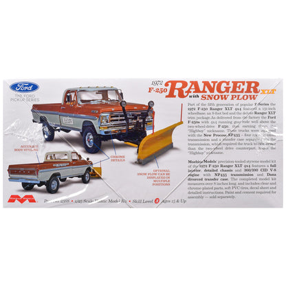 Skill 3 Model Kit 1972 Ford F-250 Ranger XLT Pickup Truck with Snow Plow 1/25 Scale Model by Moebius-2