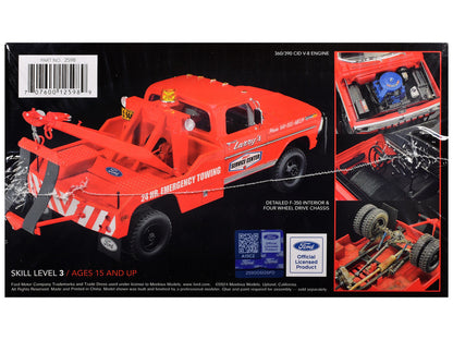 Skill 3 Model Kit 1972 Ford F-350 4x4 Tow Truck High Side Version 1/25 Scale Model by Moebius-3