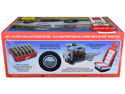 Skill 3 Model Kit 1980 Dodge Ram D-50 Pickup Truck "Coca-Cola" Four Bottle Crates 1/25 Scale Model by AMT-2