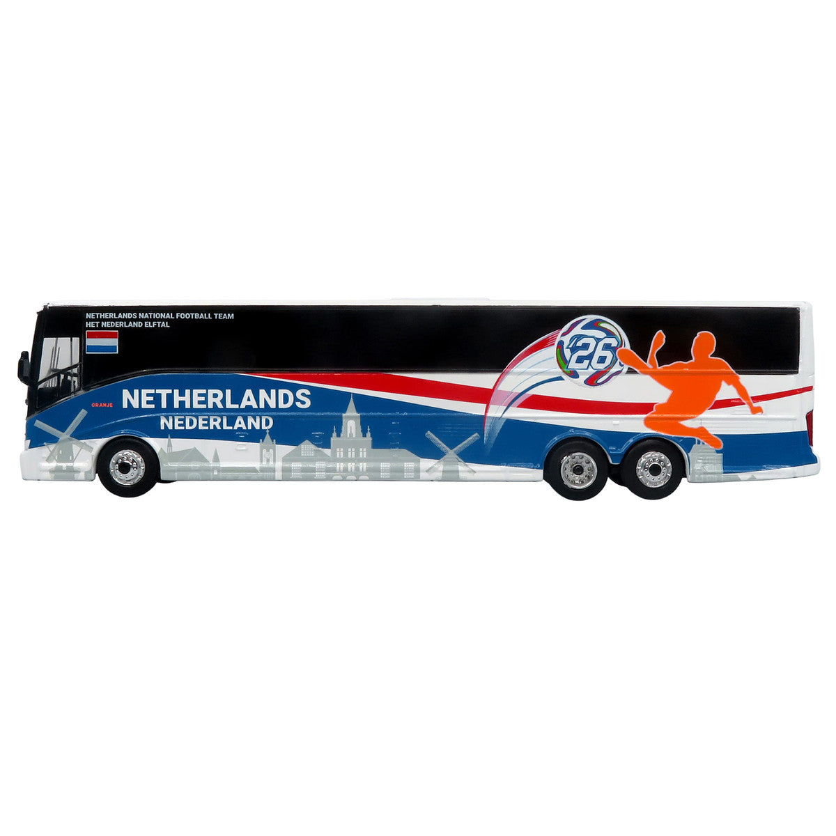 Van Hool CX-45 Coach Bus "Netherlands National Football Team" White with Graphics "International Federation of the Global Game" Series Limited Edition to 504 pieces Worldwide 1/87 (HO) Diecast Model by Iconic Replicas-3