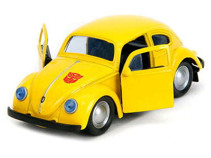 Volkswagen Beetle "Bumblebee" Yellow "Transformers" "Hollywood Rides" Series 1/32 Diecast Model Car by Jada-1