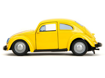 Volkswagen Beetle "Bumblebee" Yellow "Transformers" "Hollywood Rides" Series 1/32 Diecast Model Car by Jada-0