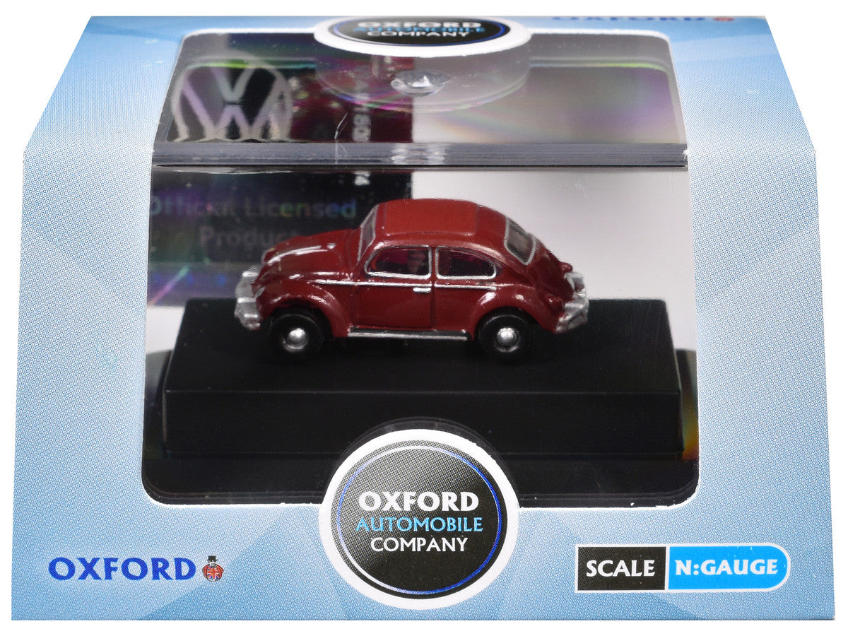 Volkswagen Beetle Ruby Red 1/148 (N) Scale Diecast Model Car by Oxford Diecast-1