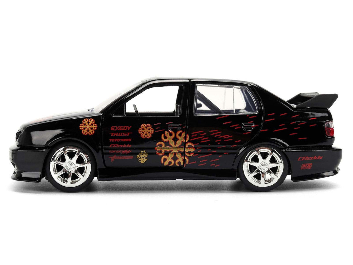 Volkswagen Jetta Black with Graphics "Fast & Furious Remix - 25th Anniversary" Series 1/32 Diecast Model Car by Jada-3