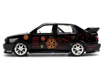Volkswagen Jetta Black with Graphics "Fast & Furious Remix - 25th Anniversary" Series 1/32 Diecast Model Car by Jada-3