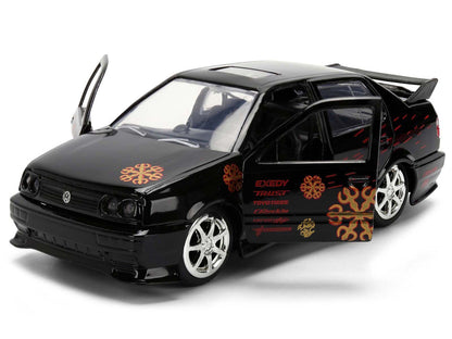 Volkswagen Jetta Black with Graphics "Fast & Furious Remix - 25th Anniversary" Series 1/32 Diecast Model Car by Jada-1