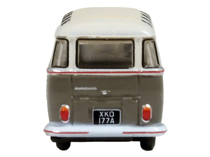 Volkswagen T1 Samba Bus Mouse Grey and Pearl White with Red Stripes 1/148 (N) Scale Diecast Model Car by Oxford Diecast-1