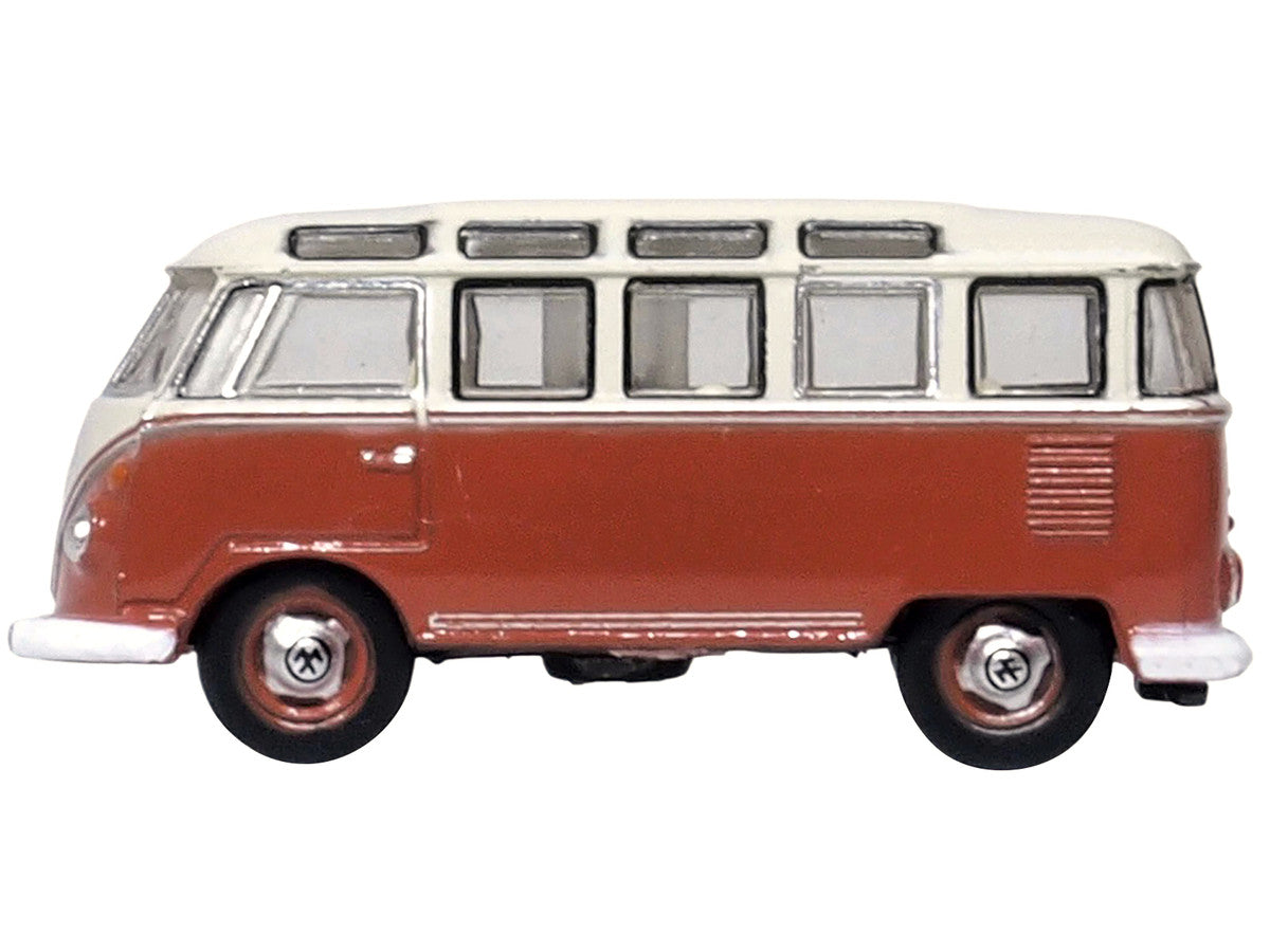 Volkswagen T1 Samba Bus Sealing Wax Red and Gray 1/148 (N) Scale Diecast Model Car by Oxford Diecast-1