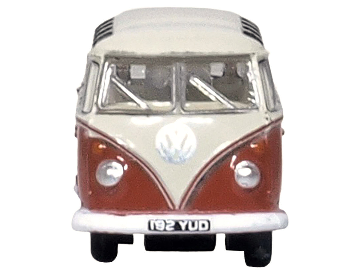 Volkswagen T1 Samba Bus Sealing Wax Red and Gray 1/148 (N) Scale Diecast Model Car by Oxford Diecast-0