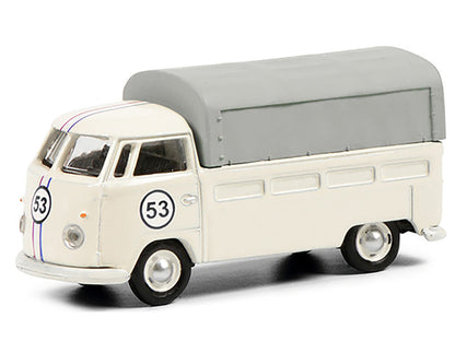 Volkswagen T1b Pritsche Plane Pickup Truck with Canopy #53 Cream 1/87 (HO) Diecast Model by Schuco-1