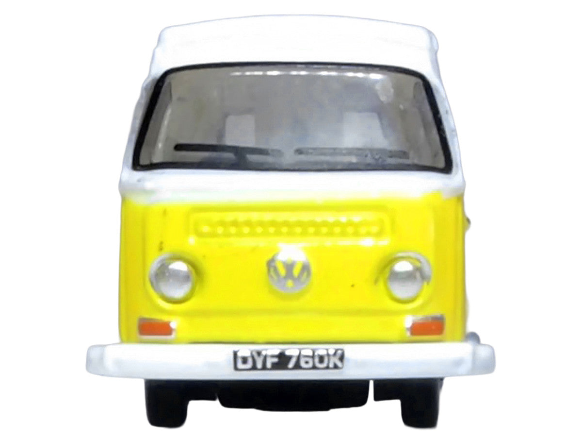 Volkswagen T2 Bay Window Camper Van Saturn Yellow and White 1/148 (N) Scale Diecast Model Car by Oxford Diecast-2