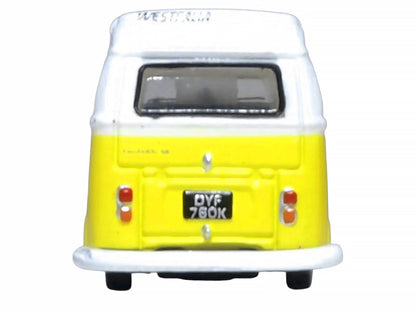 Volkswagen T2 Bay Window Camper Van Saturn Yellow and White 1/148 (N) Scale Diecast Model Car by Oxford Diecast-3