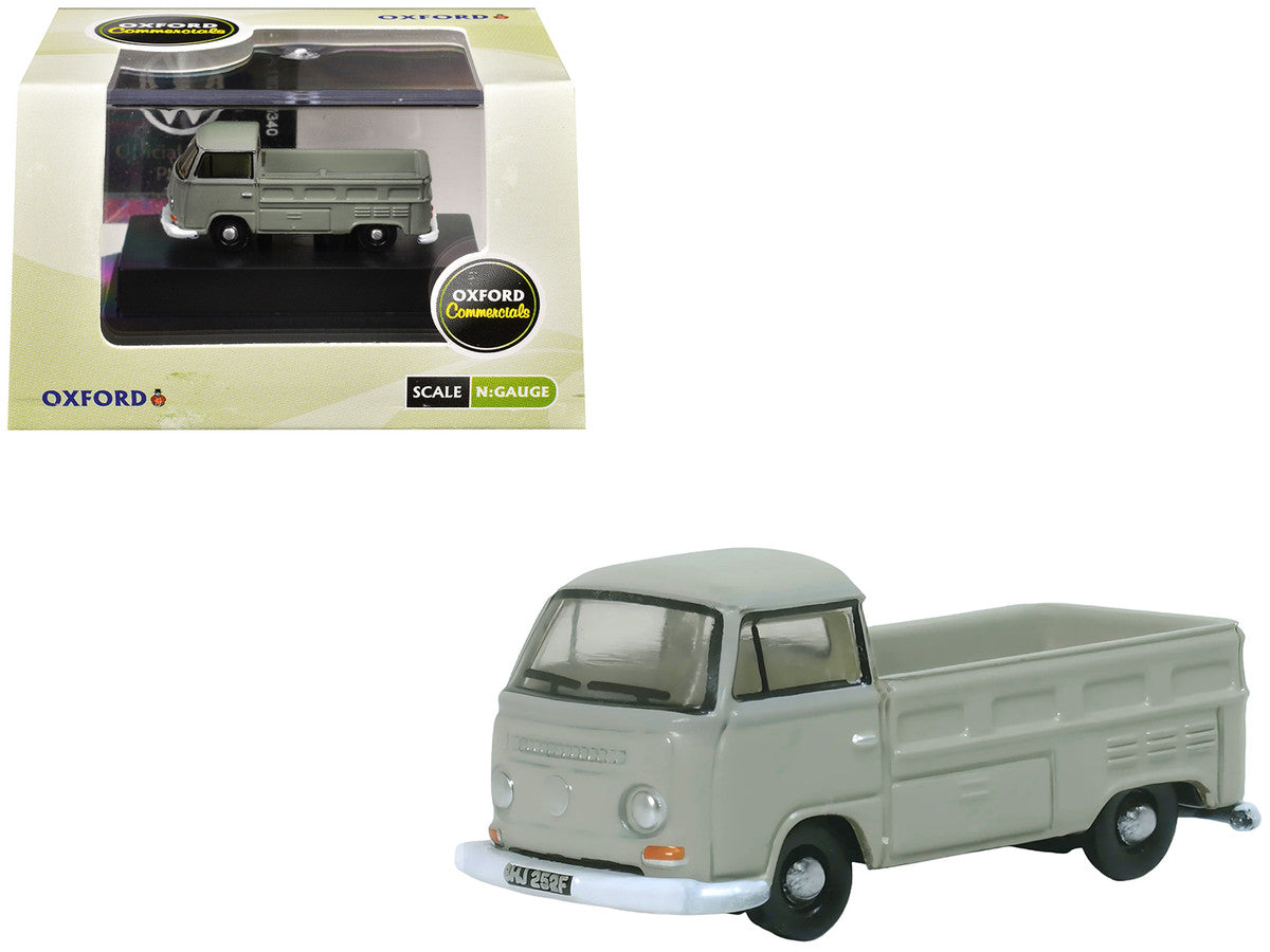 Volkswagen T2 Pickup Truck Light Gray 1/148 (N) Scale Diecast Model Car by Oxford Diecast-3