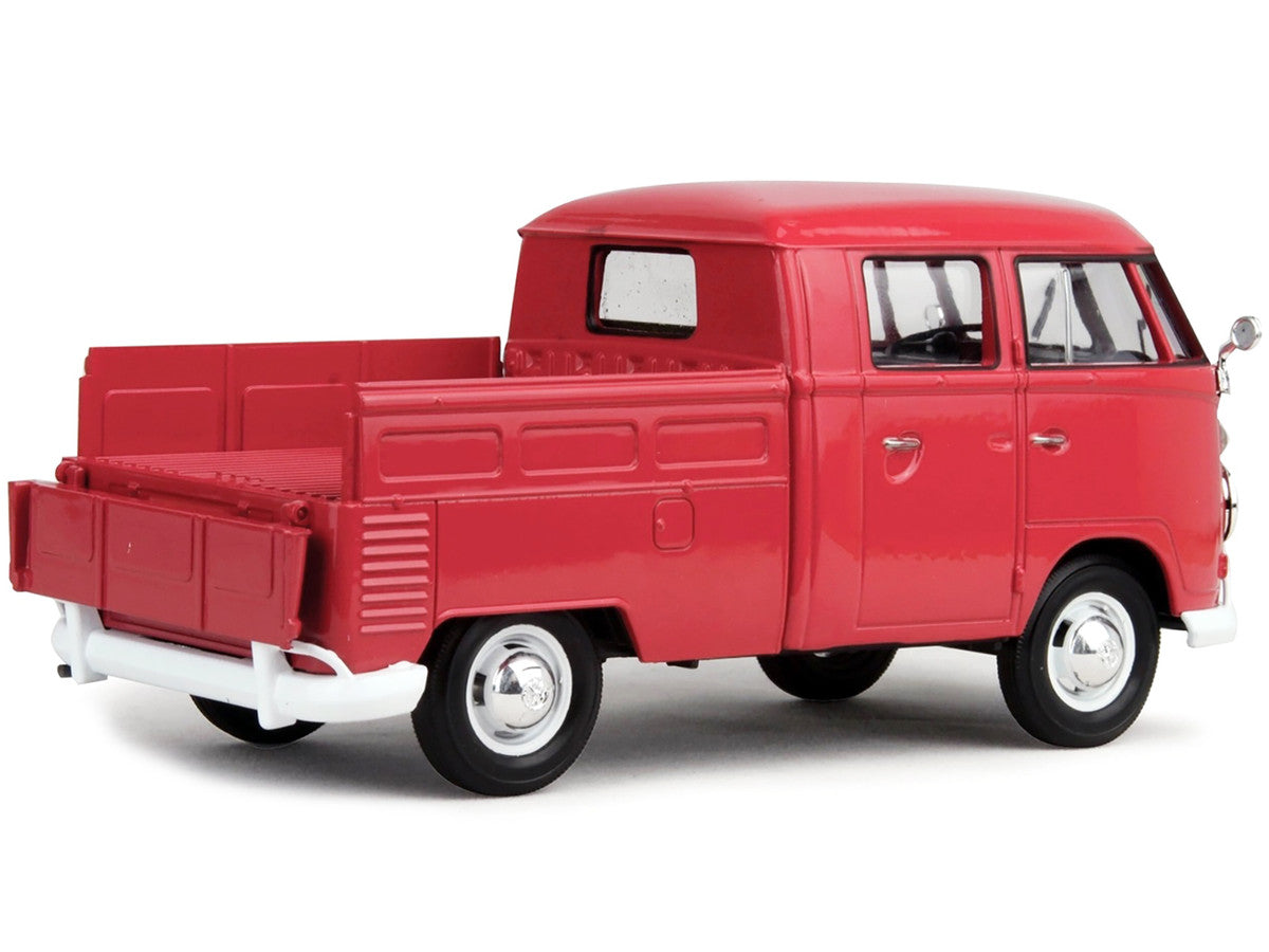 Volkswagen Type 2 (T1) Double Cab Pickup Truck Wax Red 1/24 Diecast Model Car by Motormax-2